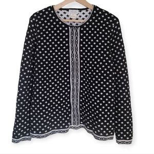 Foxcroft Black & White Cardigan